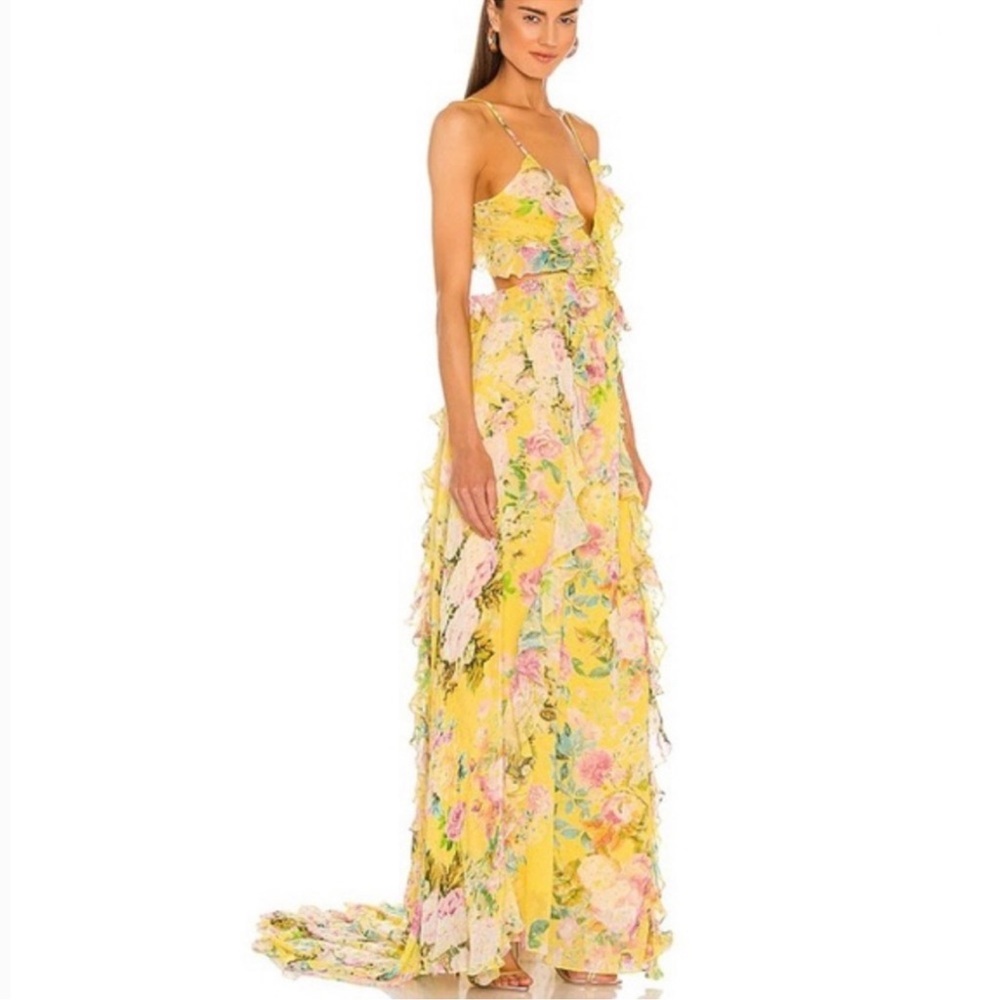 Rococo Sand X Revolve Calla gown NWT